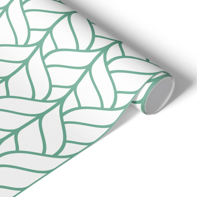 Folia Meblowa Tulup 50x100 cm Geometryczne liście Okleina Na Biurko I Regał 1 rol.