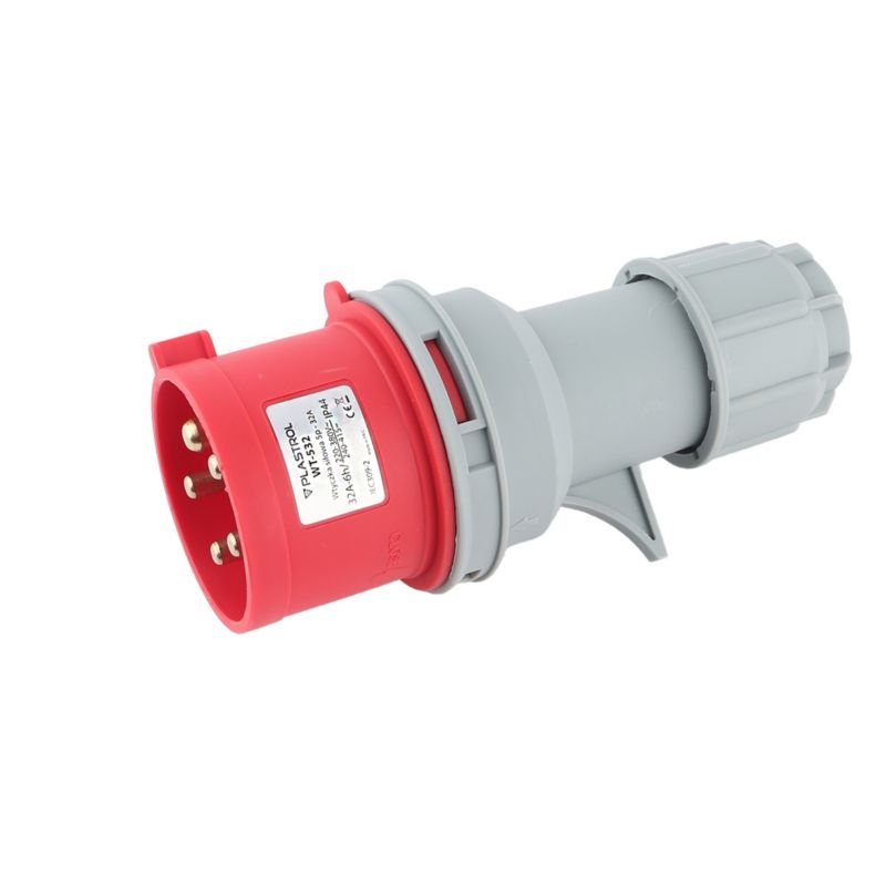 Wtyczka siłowa HAND 400V V 32 A IP44 z uziemieniem czerwono-szary 1 szt.