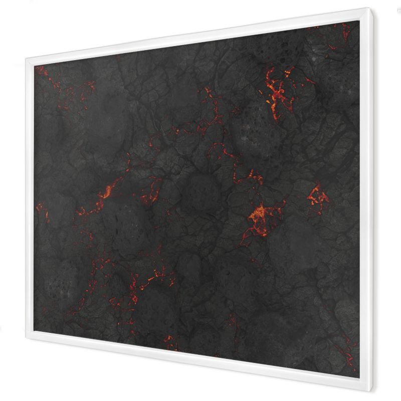 Dekoracyjna tablica magnetyczna Wallfluent 80x60 Lawa wulkaniczna w białej ramie 1szt