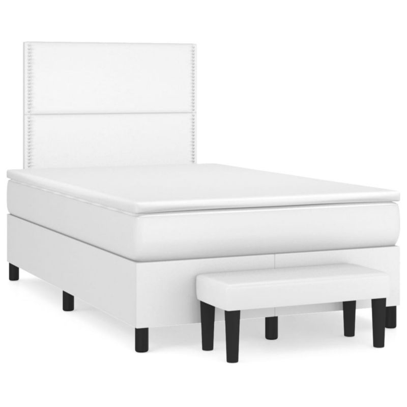 Łóżko kontynentalne WaszeMeble 120x200 cm białe WM-3137594 1 szt.