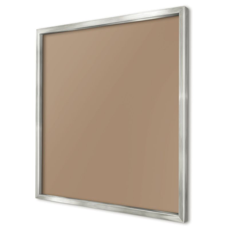 Dekoracyjna tablica magnetyczna Wallfluent 50x50 Ciepły jasny brąz w srebrnej ramie 1szt