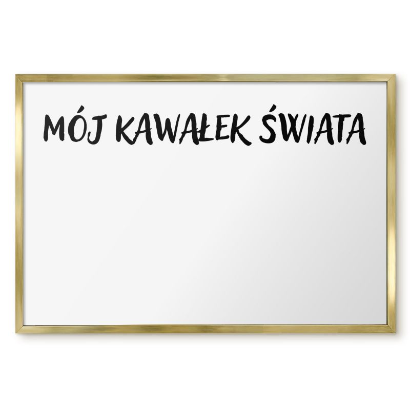 Tablica Na Magnesy Z Wakacji Tulup 60x40 cm Mój kawałek świata - Złota rama Do salonu, sypialni 1 szt.