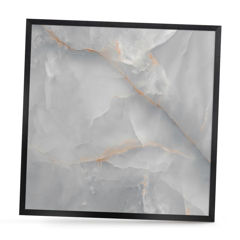 Tablica magnetyczna dekoracyjna ArtPrintCave 50x50 Szare żyły w czarnej ramie 1szt