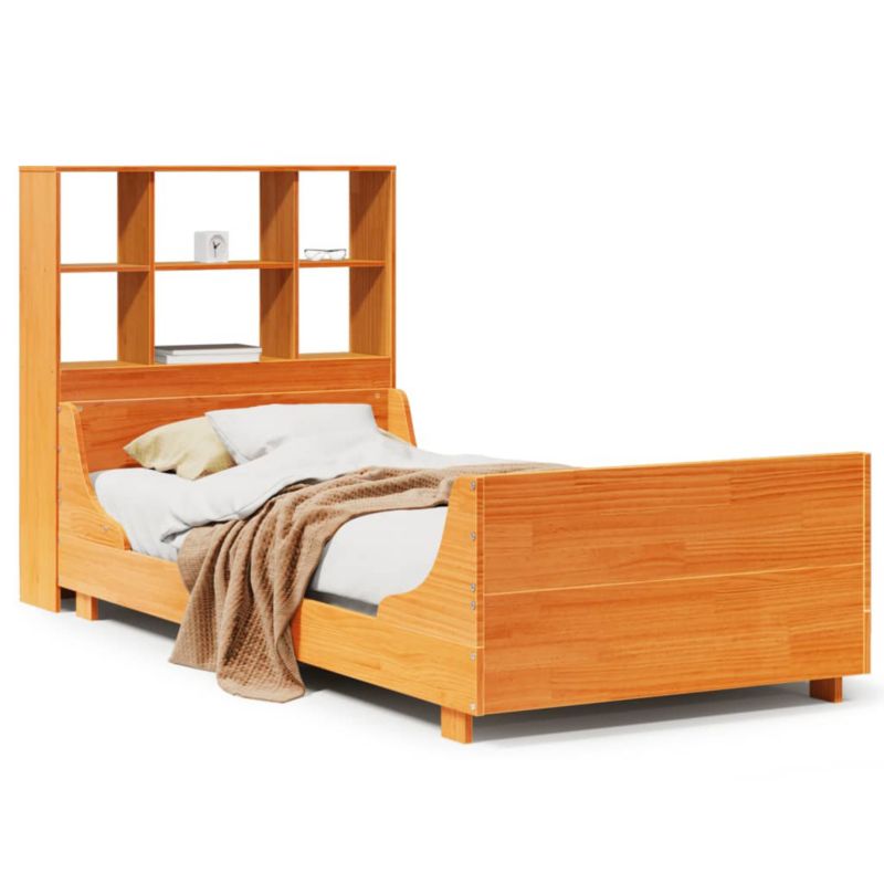 Rama łóżka WaszeMeble 100x200 cm Woskowy brąz sosna WM-3323814 1 szt.