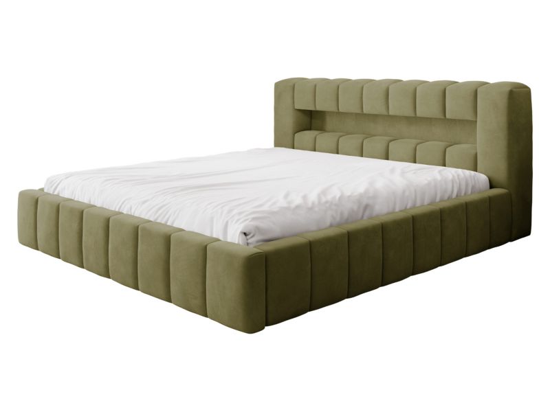 Łóżko tapicerowane MIRJAN 24 Amaro 160x200 khaki 1 szt.