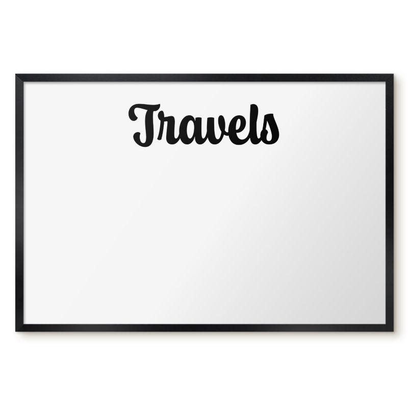 Magnetyczna Tablica Ścienna Tulup 60x40 cm Travels 1 - Czarna rama Do salonu, sypialni 1 szt.