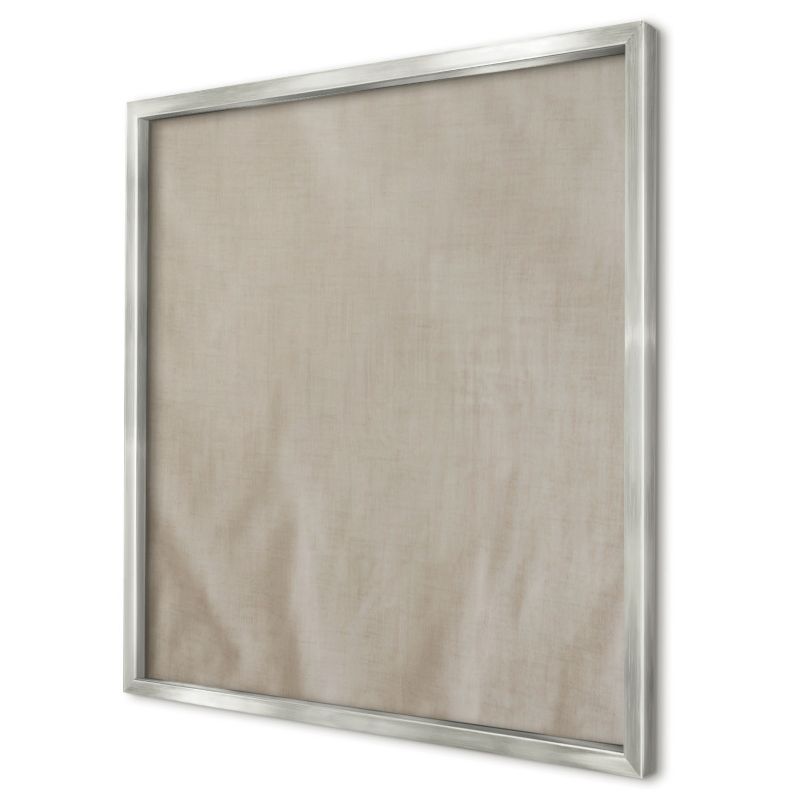 Dekoracyjna tablica magnetyczna Wallfluent 50x50 Beżowy spokój w srebrnej ramie 1szt