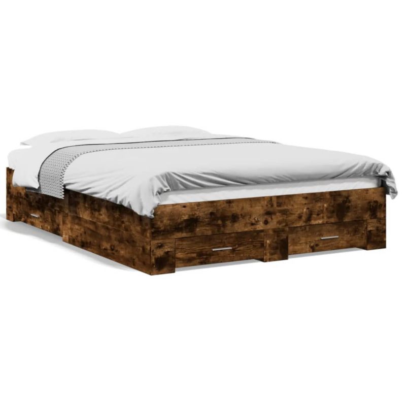 Łóżko drewniane WaszeMeble 140x190 cm brązowe WM-3280402 1 szt.