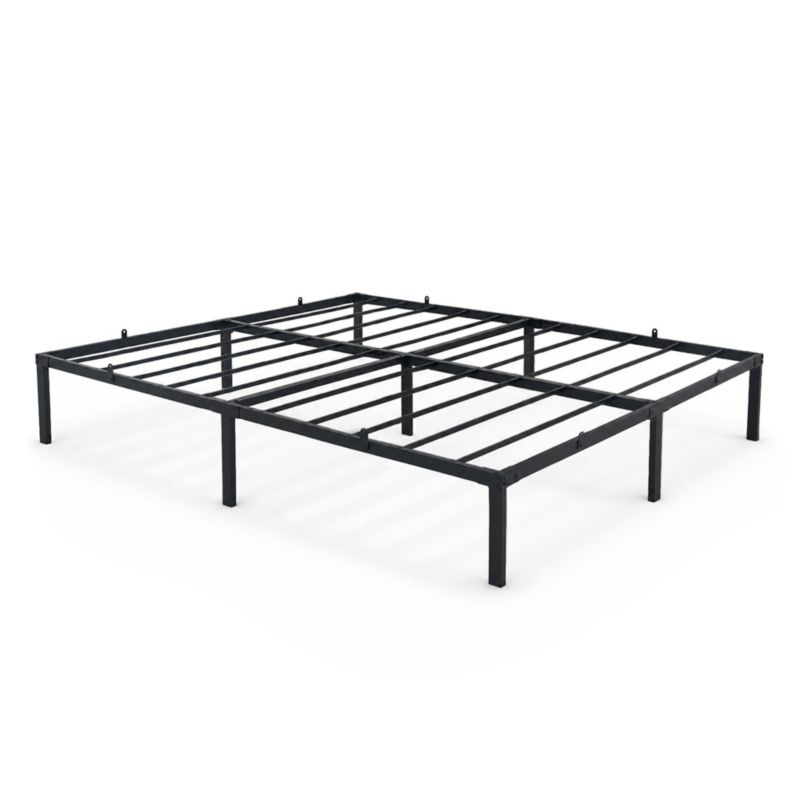 Łóżko Metalowe AKORD 160x200 cm Łóżko Gościnne Składane Metalowy Stelaż i Rama Czarne 9 nóżek 20 listew 1 szt.