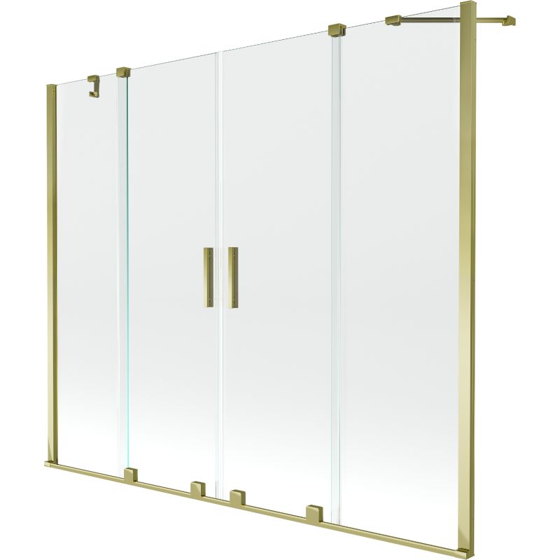 Parawan nawannowy rozsuwany Mexen Velar złoty 200x150 cm 1 szt.