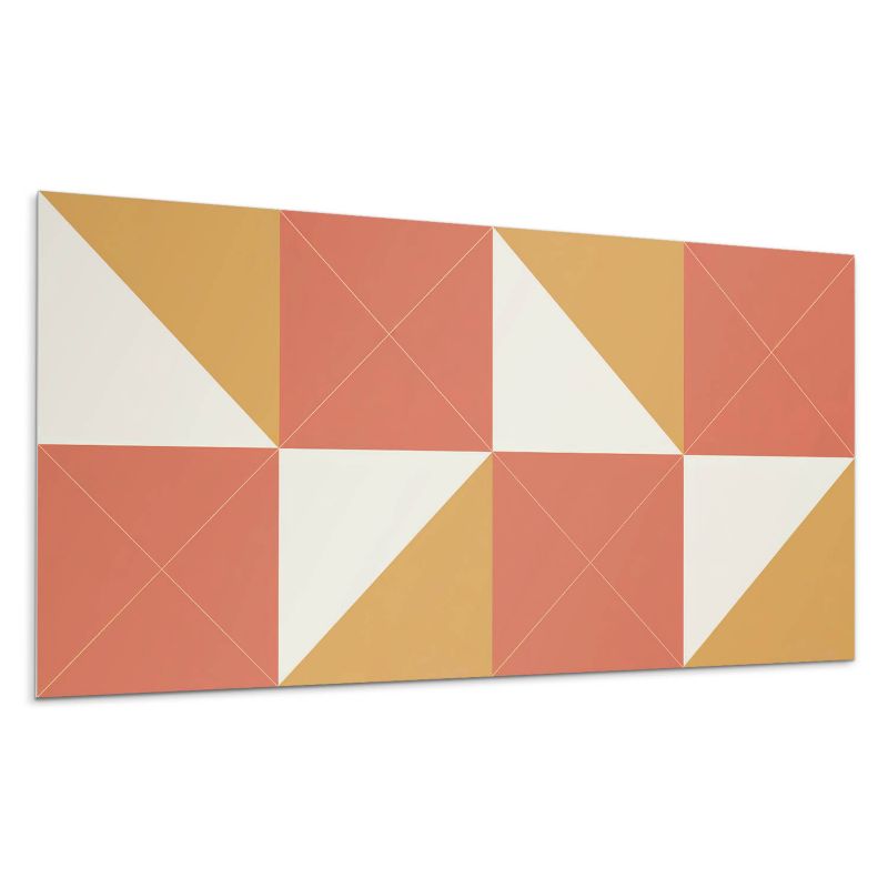 Panele samoprzylepne Wallfluent 40x20 cm Geometria w odcieniach ciepła 10 szt.