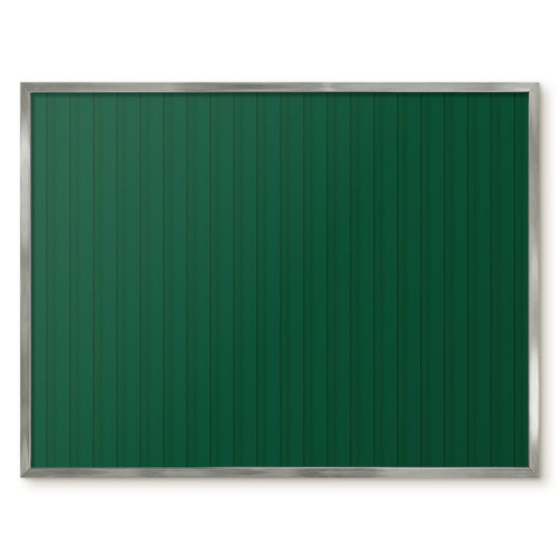 Tablica Na Magnesy Z Podróży Tulup 80x60 cm Zielone pasy - Srebrna rama Do biura, salonu 1 szt.