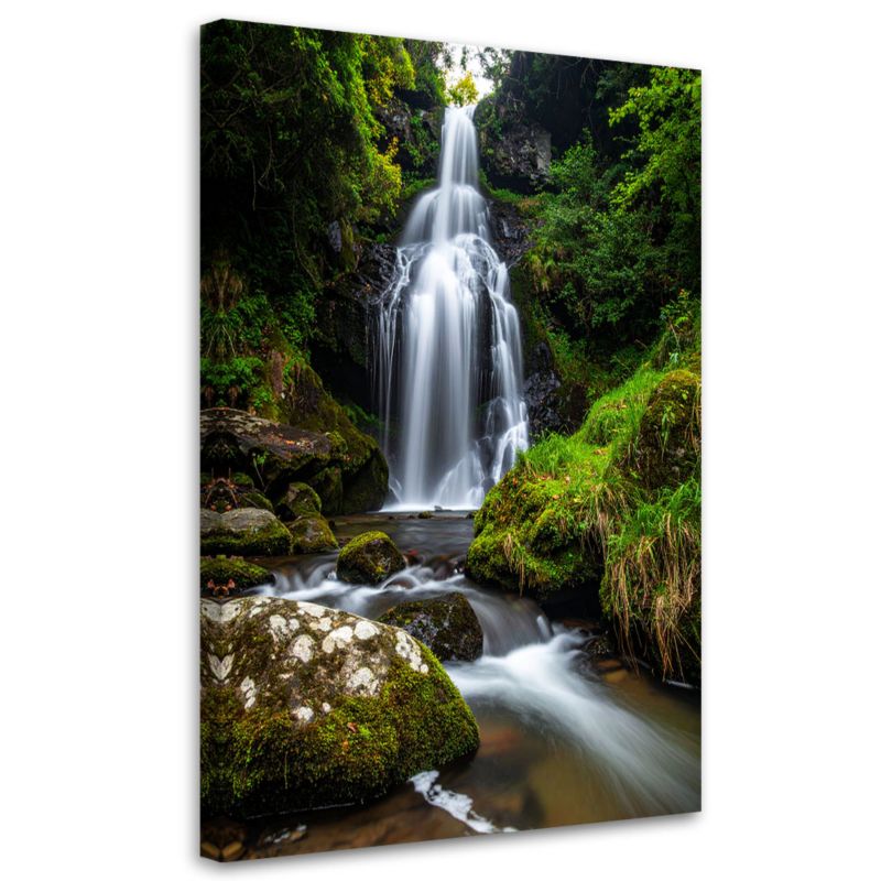 Obraz do salonu sypialni biura Feeby Pejzaż wodospad drzewa natura 80x120cm 1szt