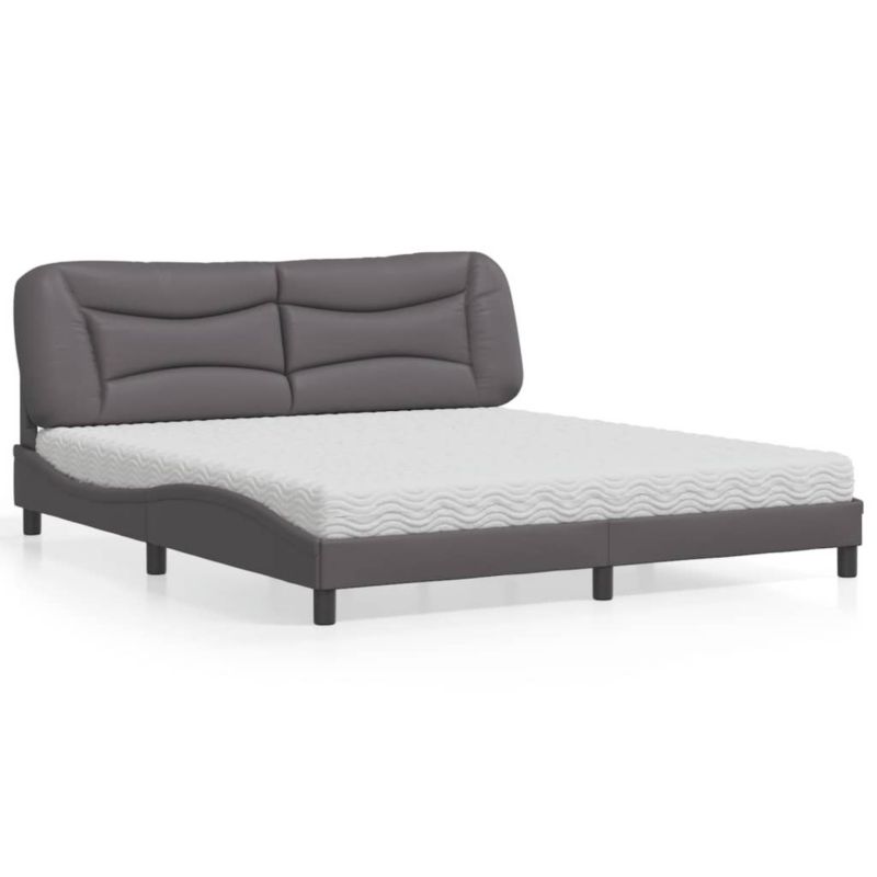 Łóżko tapicerowane WaszeMeble 180x200 cm szare WM-3208741 1 szt.