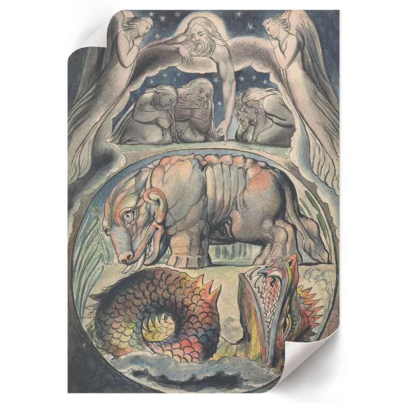 Plakat ArtPrintCave 59,5x84 cm Behemoth i Lewiatan William Blake 1 szt.