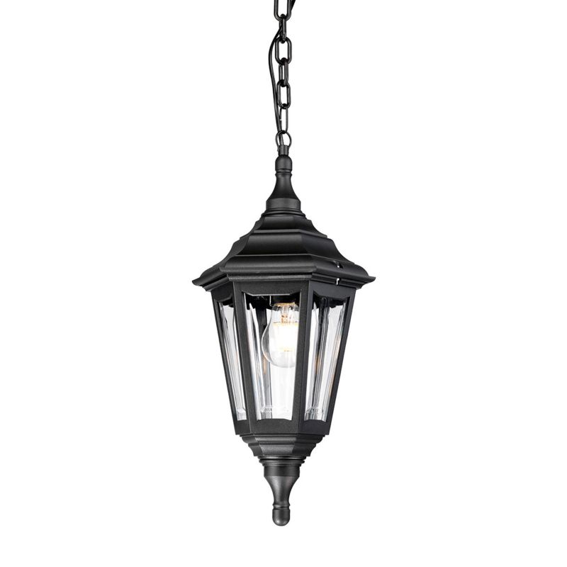 Lampa sufitowa zewnętrzna Elstead Kinsale czarna 1 x E27 x 60W IP44 wym: 73 x 23 x 23 cm - 1 szt.