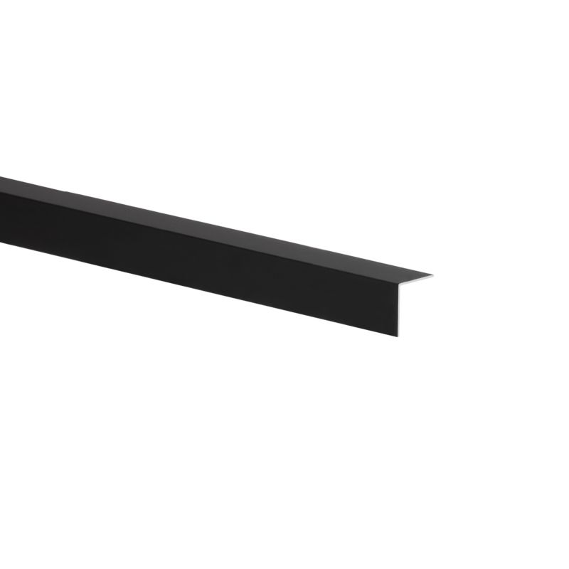 Kątownik aluminiowy gładki 1000 x 15 x 15 x 1 mm czarny