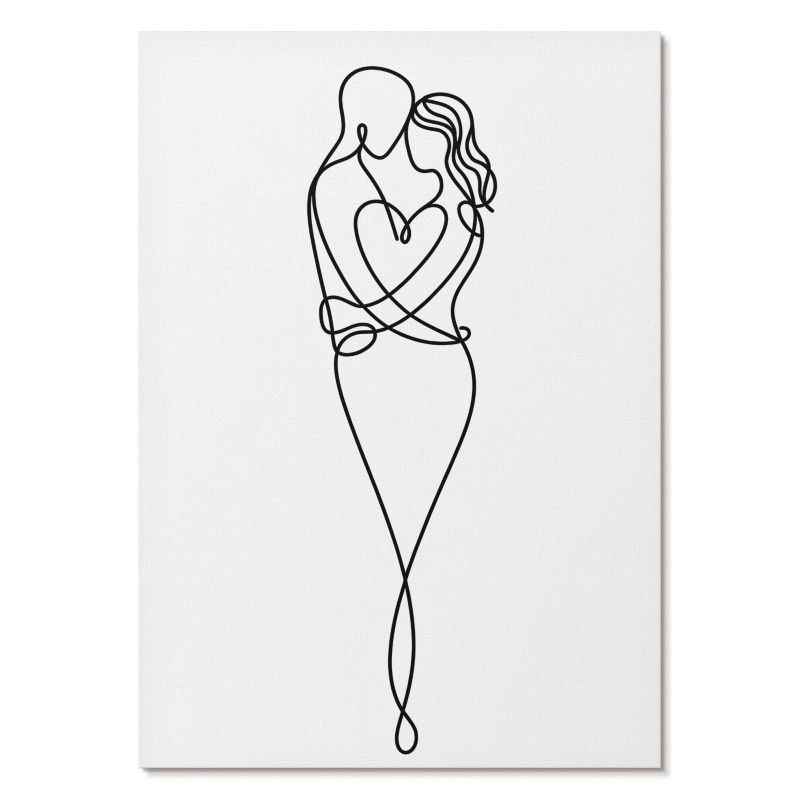 Obraz Plakat Canvas Tulup 21x29,7 cm (A4) Miłosna linia Do sypialni, salonu, biura 1 szt.