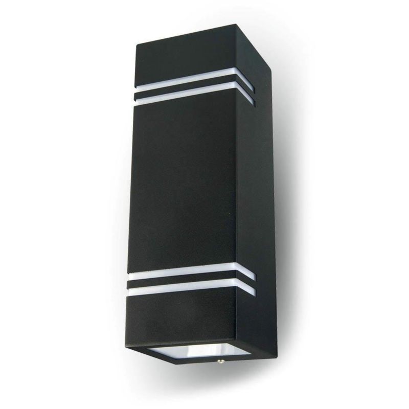 Kinkiet ścienny zewnętrzny V-TAC czarny 2 x GU10 x IP44 wym: 8,7 x 8,5 x 25 cm - 1 szt.