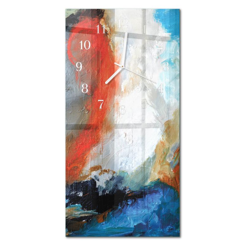 Zegar Ścienny Do Salonu Tulup 30x60 cm z Białymi Wskazówkami Chaos 1 szt.