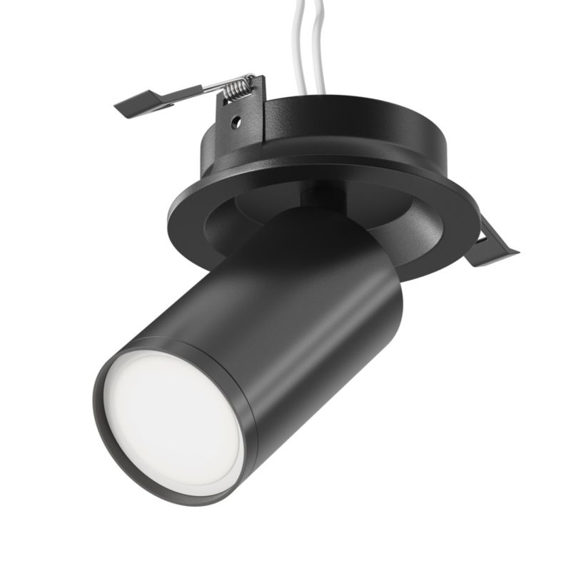 Oprawa sufitowa wpuszczana Maytoni Focus S czarna 1 x GU10 x 10W IP20 wym: 12,3 x 5,2 x 5,2 cm okrągła - 1 szt.