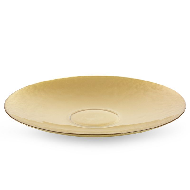 Patera szklana Eurofirany 37 x 4 cm złota 1 szt.