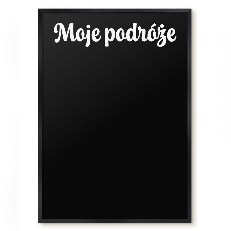 Tablica Magnetyczna Na Magnesy Tulup 50x70 cm Moje podróże 6 - Czarna rama Do salonu, sypialni 1 szt.