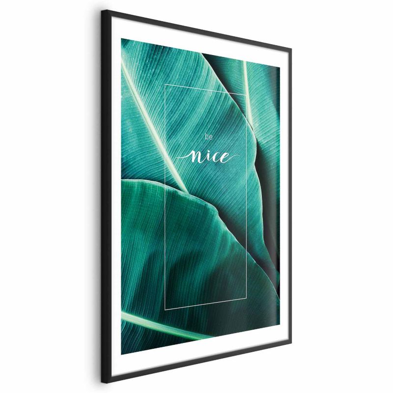 Plakat Artgeist Be nice 60x90 cm z ramą czarną 1 szt