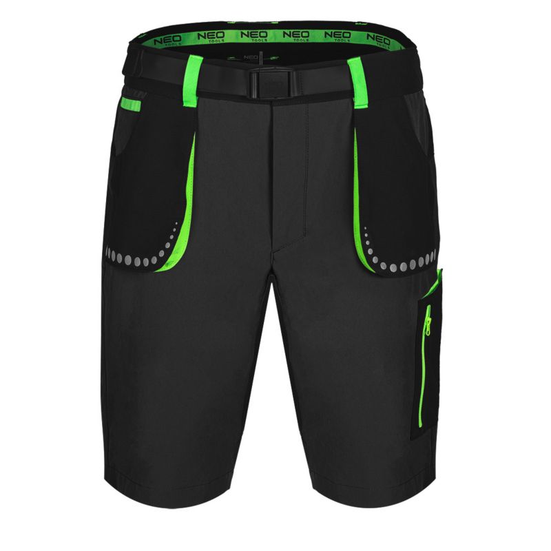 Krótkie spodenki unisex NEO TOOLS XS PREMIUM, czarne 1 szt.