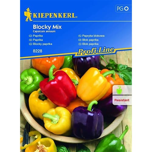 1 szt, Papryka slodka Blocky F1, mix odmian - Nasiona: Ilość w opakowaniu: 7 szt.