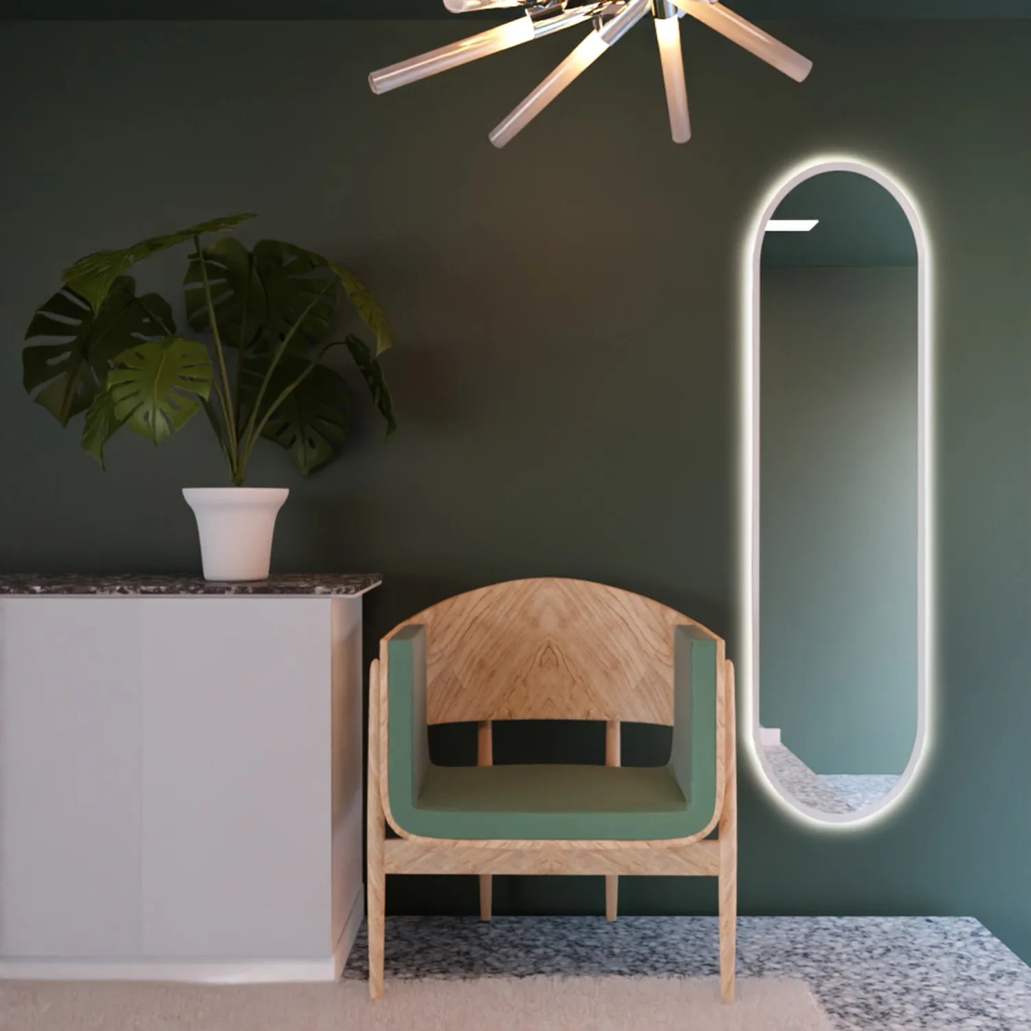 Lustro LED Pastille Białe Neutralne 110x50