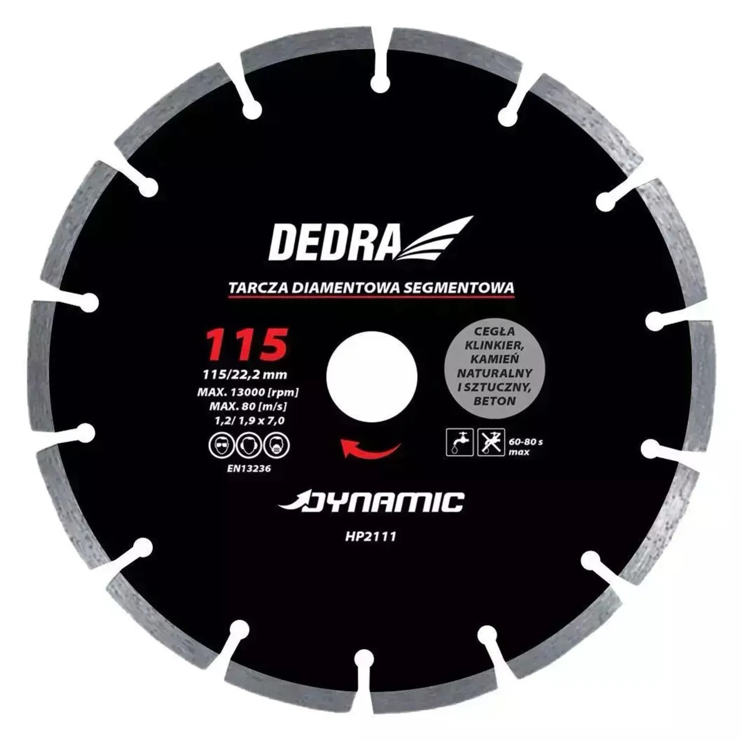 Dedra Tarcza diamentowa Segment 125x22,2 mm