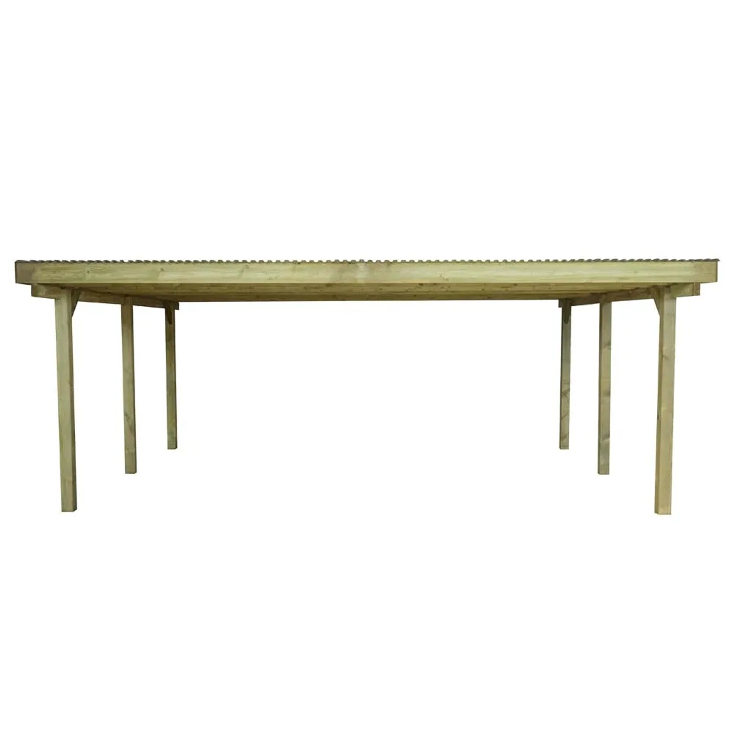 Wiata garażowa podwójna zadaszona - 603 x 505 cm, wys. 230 cm