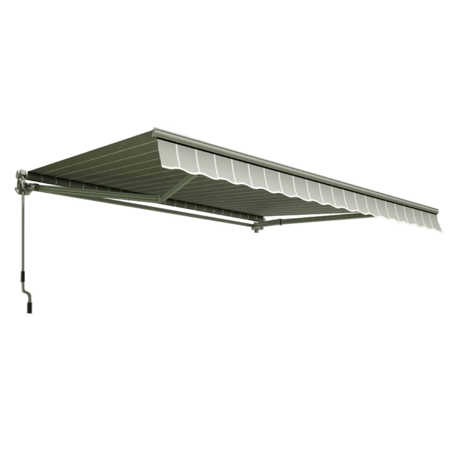 GUTROOF Markiza ręczna Classic Grey/White szaro-biała - 3,0 x 2,5 m