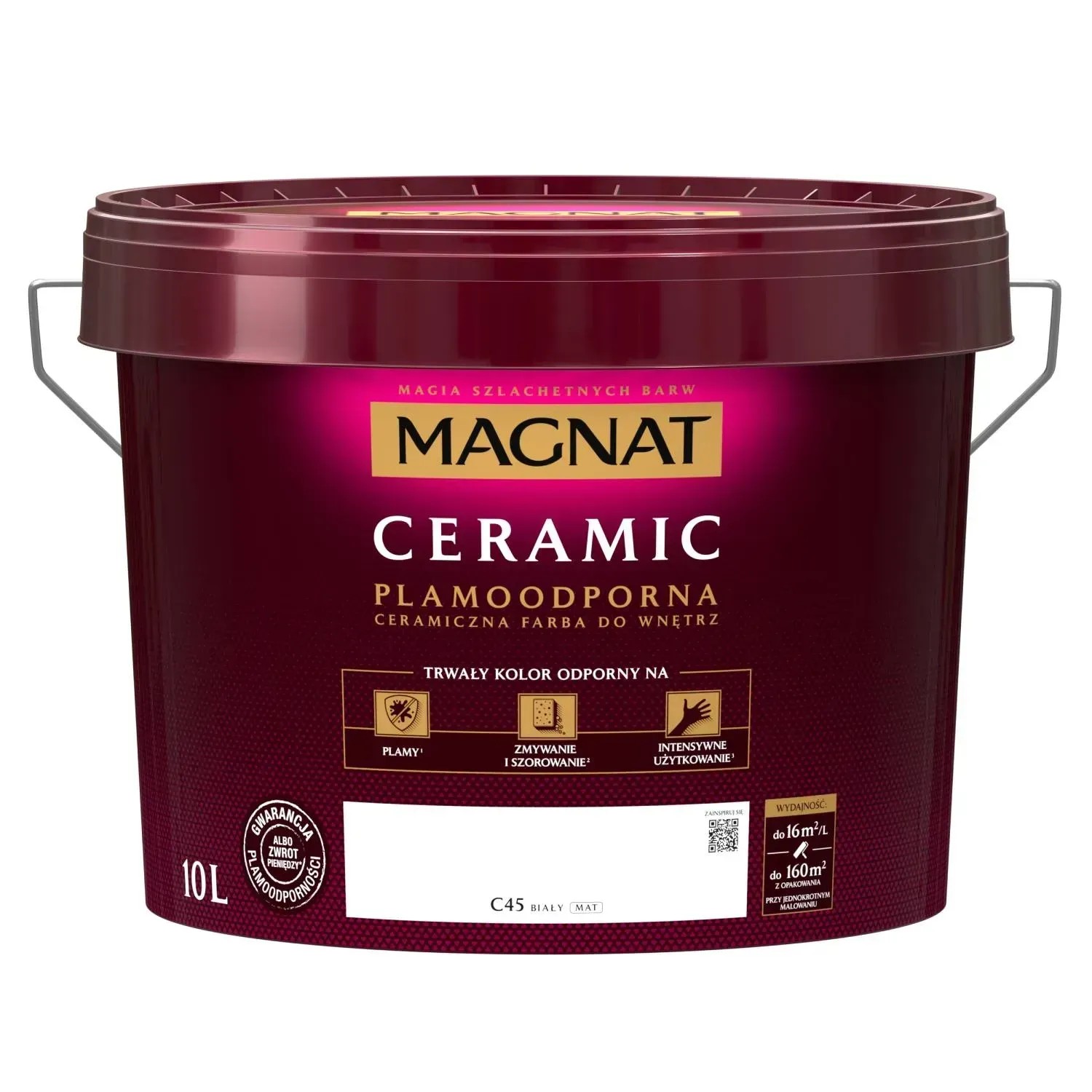 Farba Magnat Ceramic biała 10 l