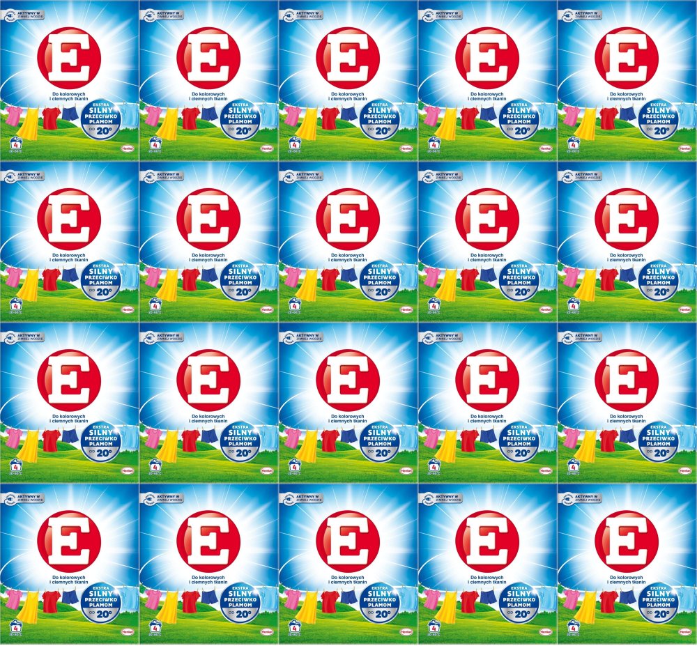 20x Proszek do prania E, do kolorowych, 220g