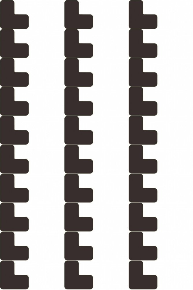 30x Znacznik podłogowy Prohaccp L, 96x96mm, czarny