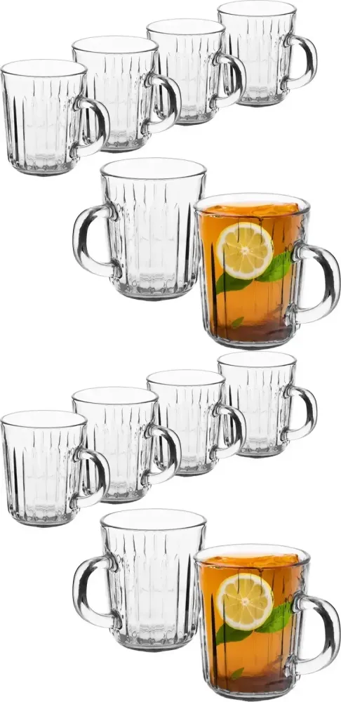 2x Zestaw kubków Altom Design Venus, 230ml, szkło, 6 sztuk, przezroczysty