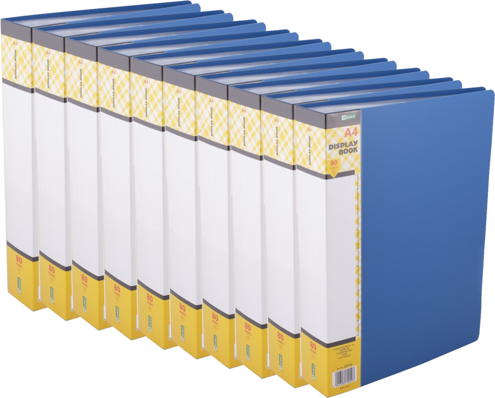 10x Album ofertowy D.Rect, A4, 80 koszulek, niebieski