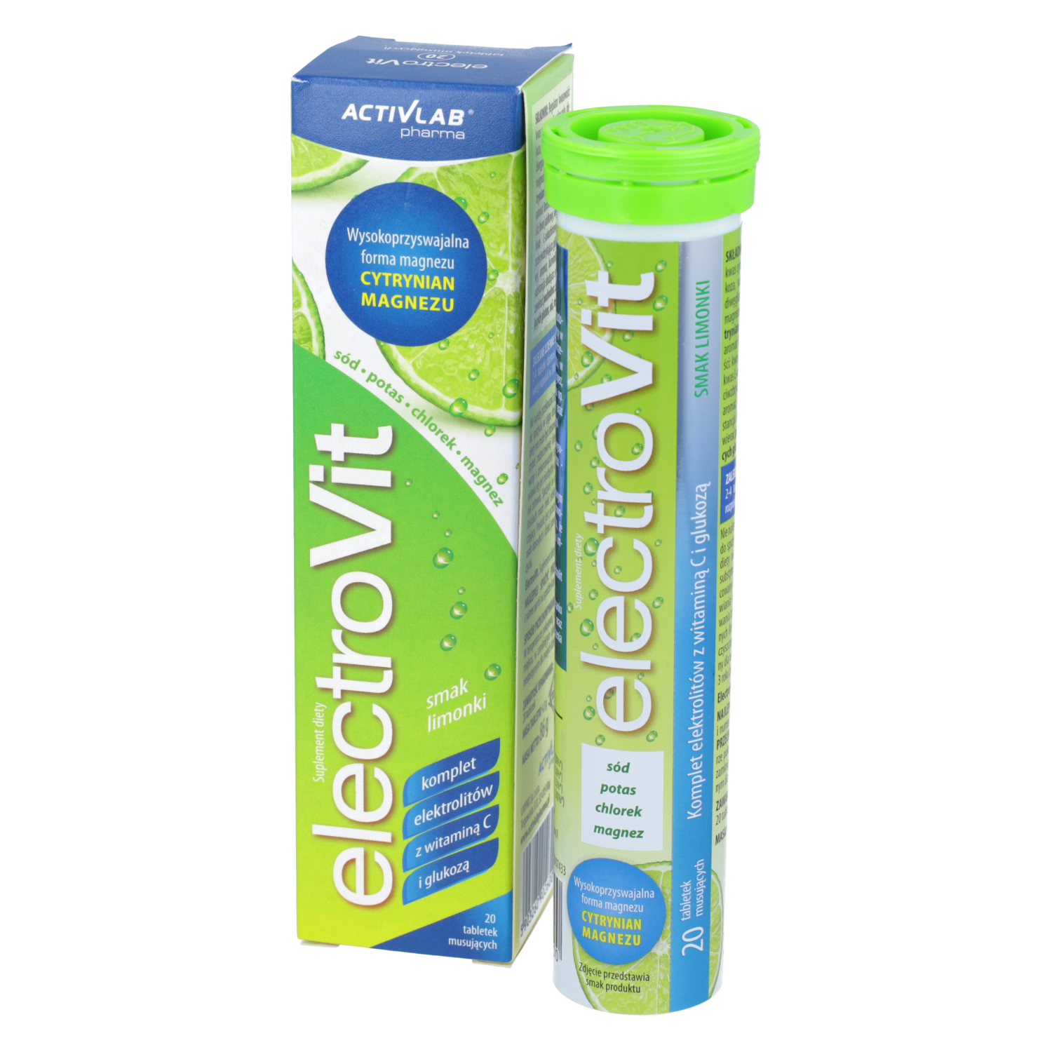 Activlab electrovit, smak limonkowy, 20 tabletek musujących