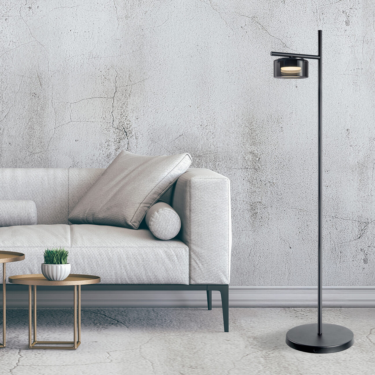 Goldlux Ofelia lampa stojąca 1x10 W czarna 331489