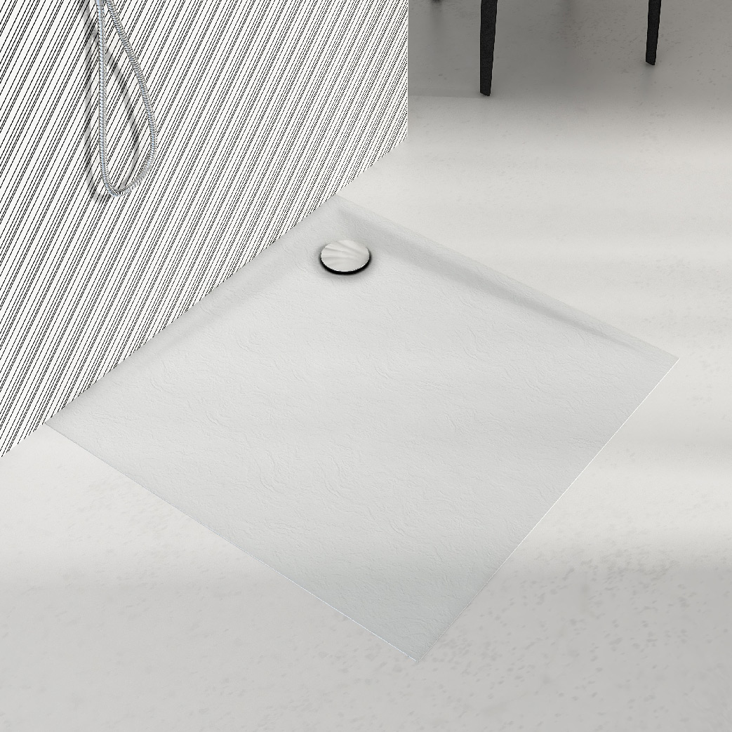 Schedline Libra White Stone brodzik kwadratowy 90x90 cm biały 3SP.L1K-9090/B/ST - Wysyłka w 24h