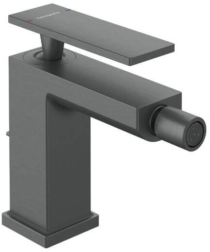 Hansgrohe Tecturis E bateria bidetowa stojąca czarny chrom szczotkowany 73200340