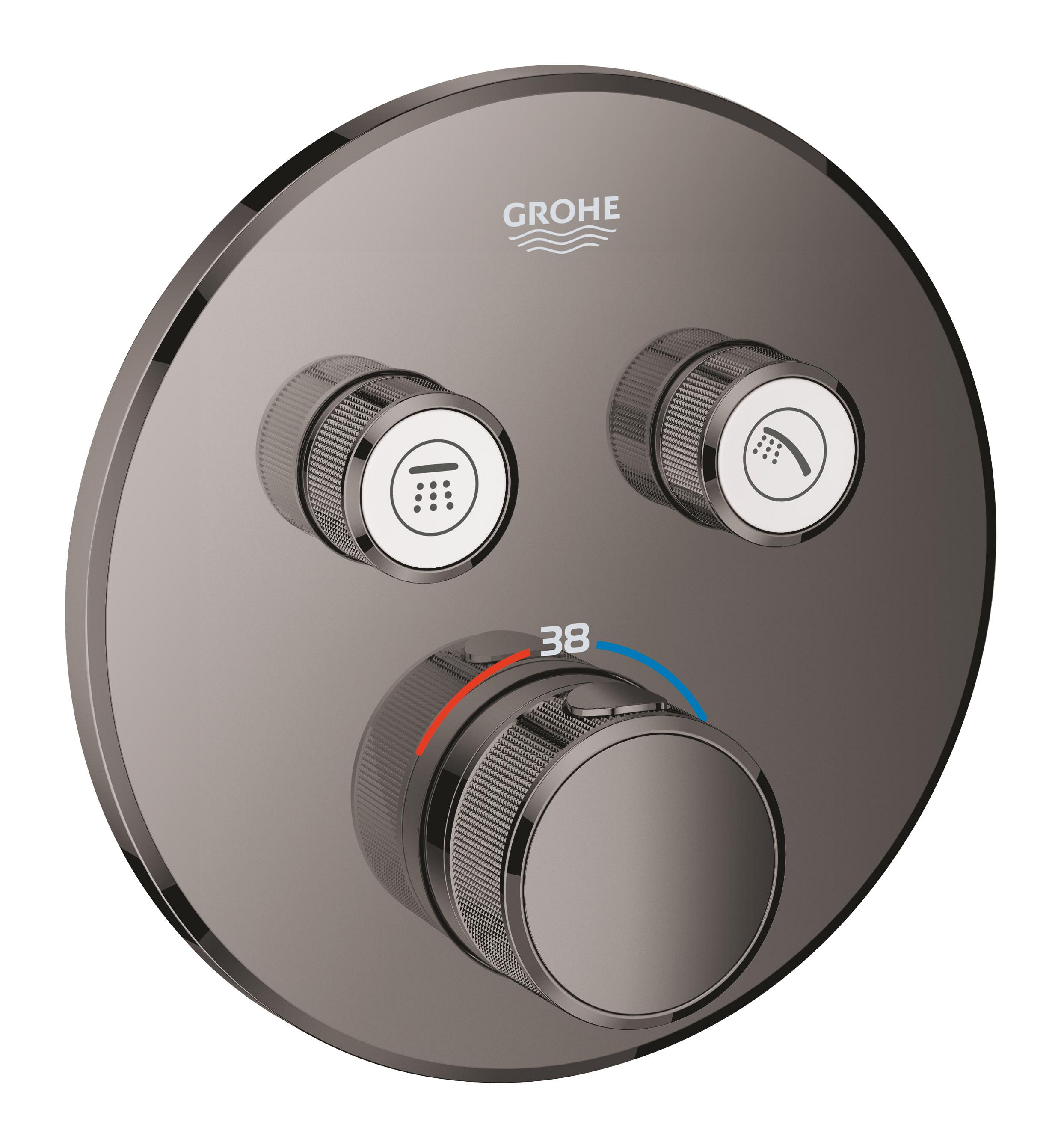 Grohe Grohtherm SmartControl bateria wannowo-prysznicowa ścienna z termostatem Hard Graphite 29119A00 - Wysyłka w 24h