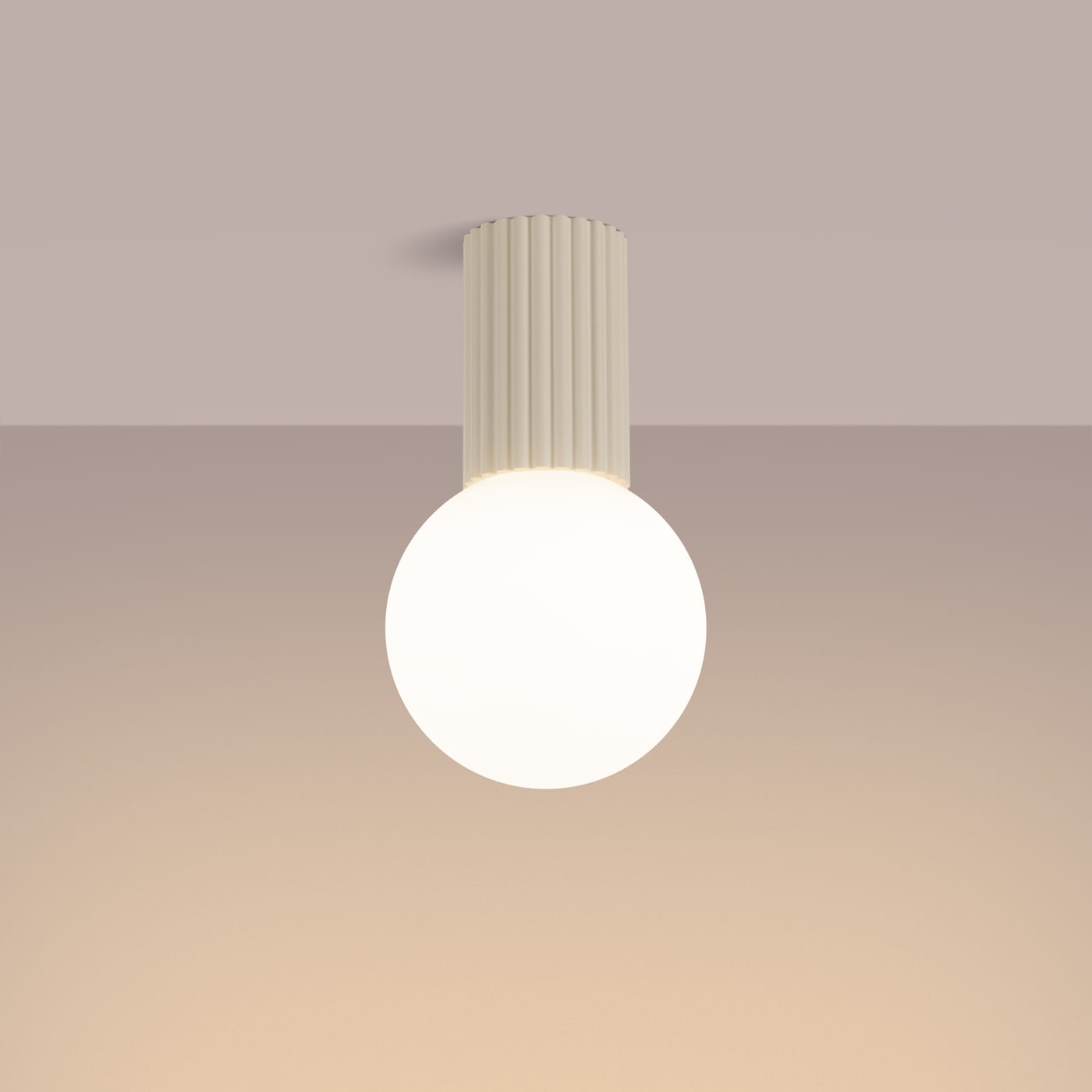 Sollux Lighting Halo lampa podsufitowa 1x8 W biała-beżowa SL.1718 - Wysyłka w 24h