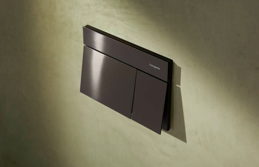 Hansgrohe Element E przycisk spłukujący do WC czarny chrom szczotkowany 66003340