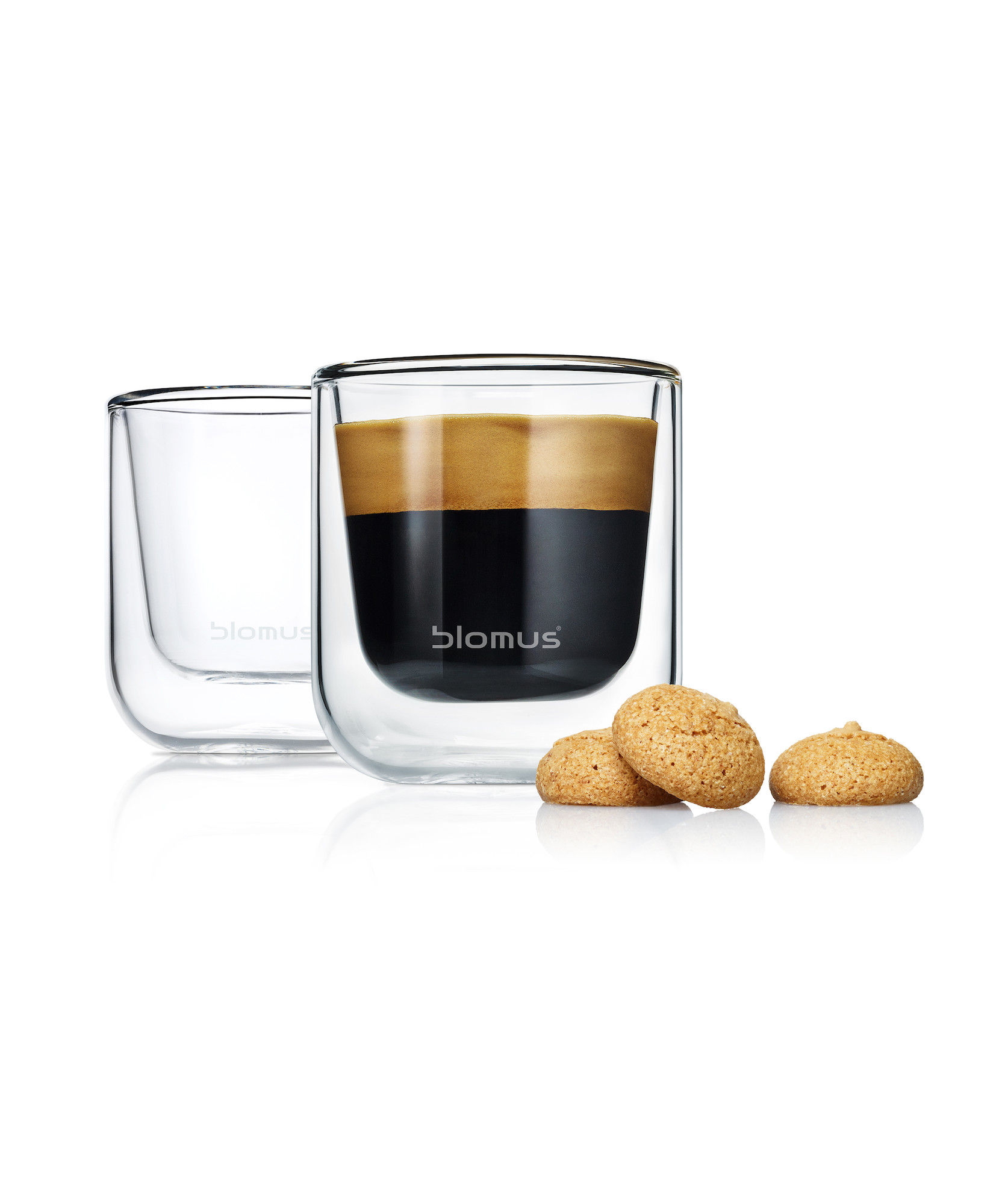 Blomus Nero szklanka 80 ml przezroczysta zestaw 2 szt B63652
