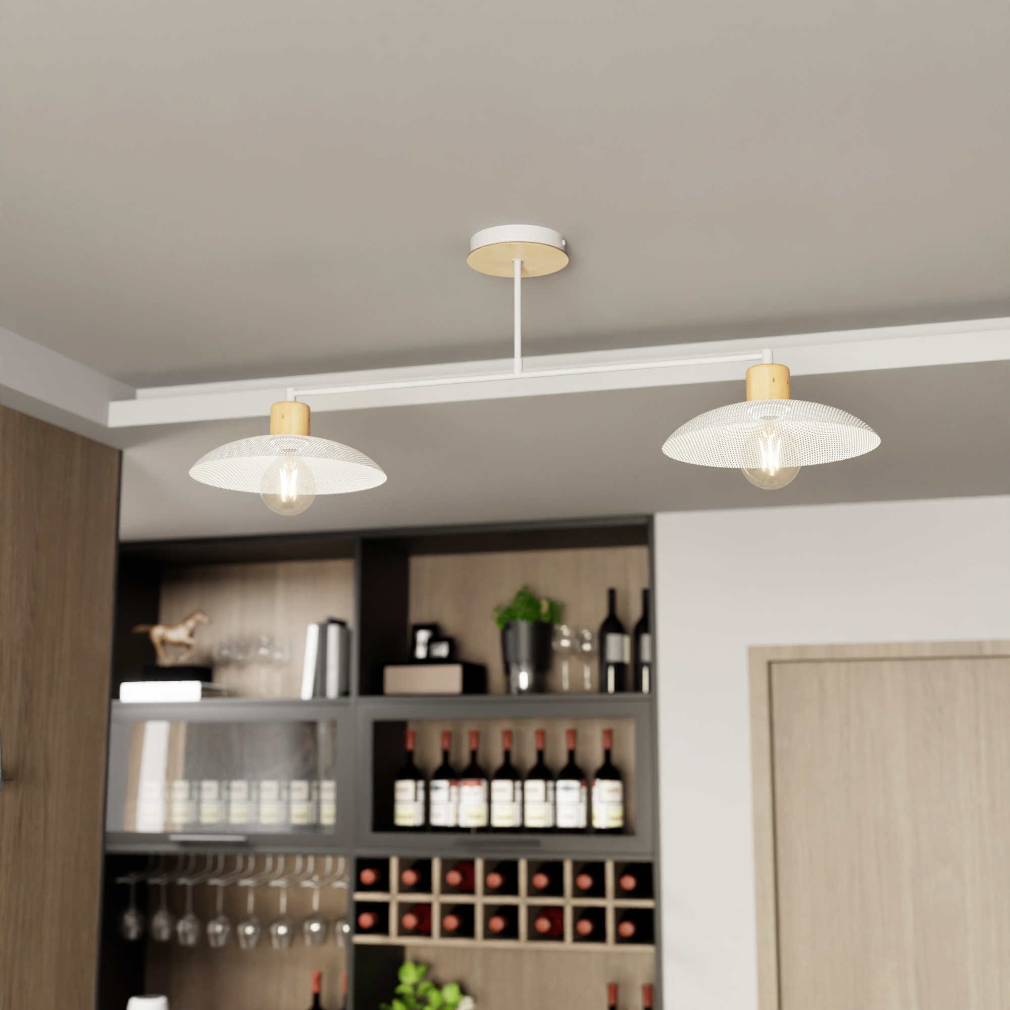 Emibig Kobe lampa podsufitowa 2x15 W biała 1319/2 - Wysyłka w 24h