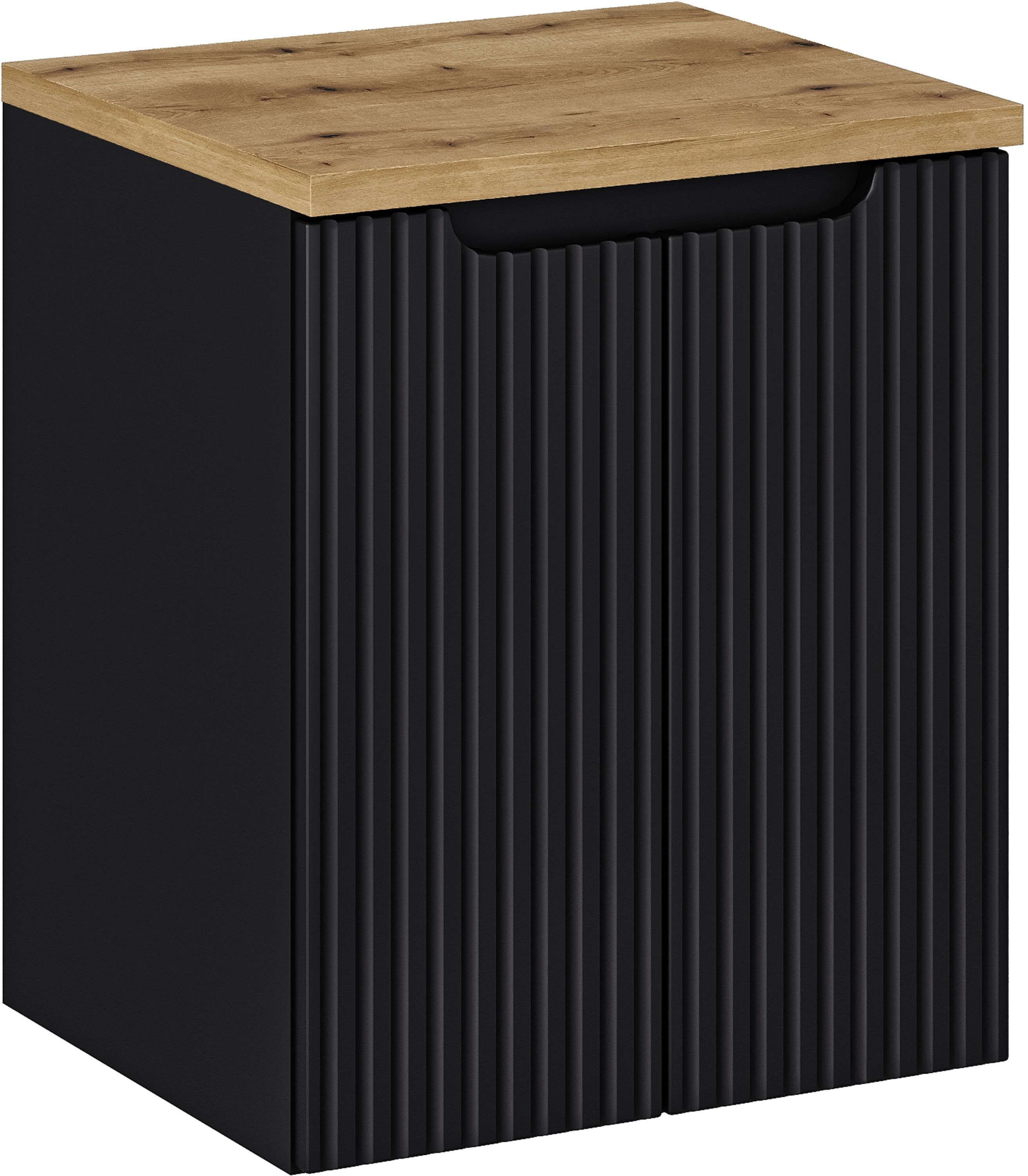 Comad Nova Black szafka 50 cm podumywalkowa wisząca z blatem czarna SET-NOB B OAK 50CM D - Wysyłka w 24h