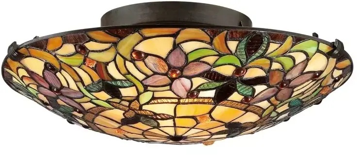Elstead Lighting Kami lampa podsufitowa 2x60 W vintage brąz QZ-KAMI-F